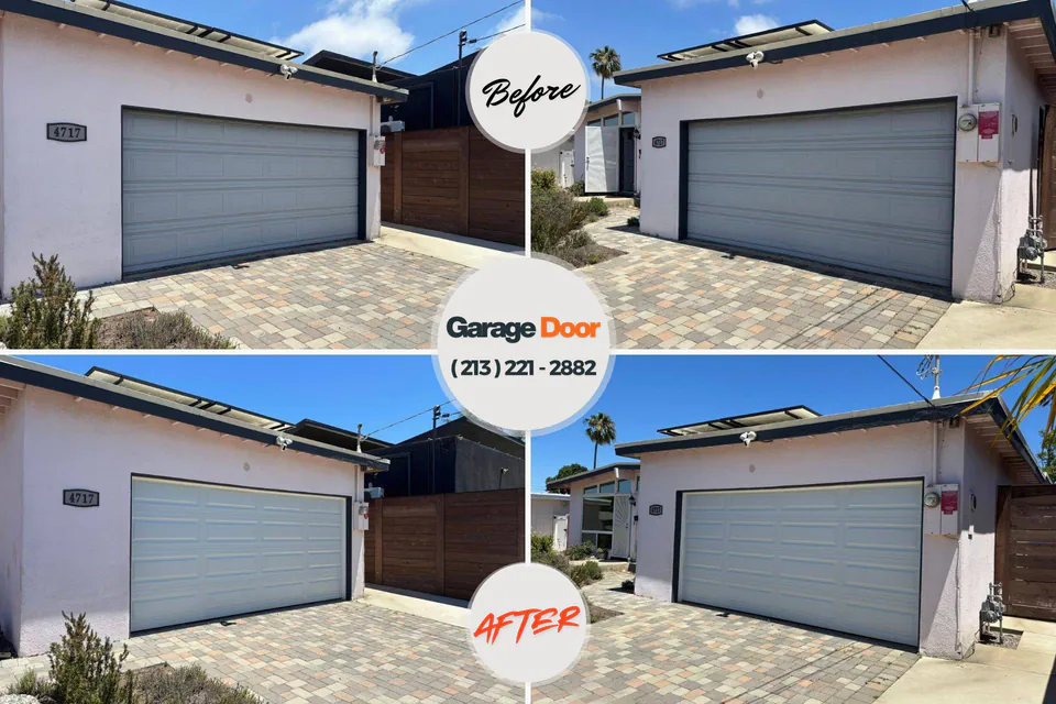 Before and after: garage door repair Ridley Park, PA